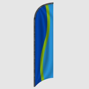 Blue, Lime and Ocean Feather Flag